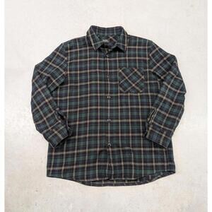 APC Green Purple Black Wool Blend Flannel Shirt
